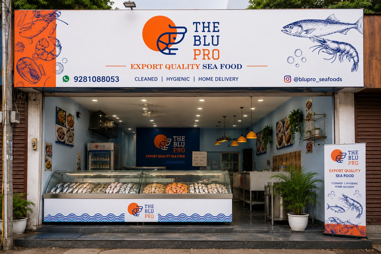 THE BLU PRO seafood store in Hyderabad
